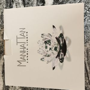 Manhattan Candle Lights Lotus Flower Sprakly Bling Rich Entertaining